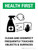 Health First: Clean And Disinfect Frequently with Icon Portrait - Wall Sign