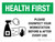 Health First: Please Disinfect Workstation with Icon Landscape - Wall Sign