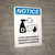 Notice: Clean And Disinfect Frequently with Icon Portrait - Wall Sign