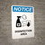 Notice: Disinfection Area with Icon Portrait - Wall Sign