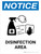 Notice: Disinfection Area with Icon Portrait - Wall Sign