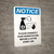 Notice: Please Disinfect Your Workstation with Icon Portrait - Wall Sign