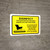Disinfect Footwear Before Entering with Icon Yellow Landscape - Wall Sign