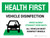 Health First Vehicle Disinfection with Icon Landscape - Wall Sign