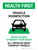 Health First Vehicle Disinfection with Icon Portrait - Wall Sign