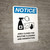 Notice Area Closed For Routine Cleaning And Disinfection with Icon Portrait - Wall Sign