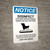 Notice Disinfect Footwear Before Entering with Icon Portrait - Wall Sign