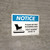 Notice Please Dip Feet In Disinfectant with Icon Landscape - Wall Sign