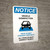 Notice Vehicle Disinfection with Icon Portrait - Wall Sign