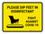 Please Dip Feet In Disinfectant with Icon Yellow Landscape - Wall Sign