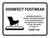 Disinfect Footwear Before Entering with Icon Landscape - Wall Sign