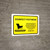 Disinfect Footwear with Icon Yellow Landscape - Wall Sign