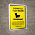 Disinfect Footwear with Icon Yellow Portrait - Wall Sign