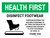Health First Disinfect Footwear with Icon Landscape - Wall Sign