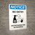 Notice No Entry Decontamination In Progress with Icon Portrait - Wall Sign