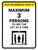 Stop The Spread COVID-19 Max 3 Persons To Use Lift with Icon Portrait - Wall Sign