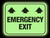 Glow in the Dark Emergency Exit Floor Sign