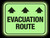 Glow in the Dark Evacuation Route Floor Sign
