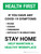 Health First: If You Have COVID-19 Symptoms Stay Home Portrait - Wall Sign
