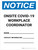 Notice: Onsite COVID-19 Workplace Coordinator Contact Info Portrait - Wall Sign