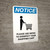 Notice: Please Use Wipes To Disinfect Shopping Cart with Icon Portrait - Wall Sign