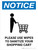 Notice: Please Use Wipes To Sanitize Shopping Cart with Icon Portrait - Wall Sign
