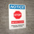 Notice: Stop COVID-19 Mandatory Temperature Screening with Icon Portrait - Wall Sign