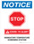 Notice: Stop COVID-19 Mandatory Temperature Screening with Icon Portrait - Wall Sign