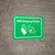 PPE Disposal Point with Icons Green Landscape - Wall Sign