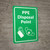PPE Disposal Point with Icons Green Portrait - Wall Sign