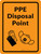 PPE Disposal Point with Icons Orange Portrait - Wall Sign