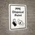 PPE Disposal Point with Icons Portrait - Wall Sign