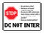 Stop Do Not Enter COVID-19 Screening Questions With Icon Landscape - Wall Sign