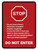Stop Do Not Enter COVID-19 Screening Questions With Icon Red Portrait - Wall Sign