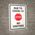 Stop Due To COVID-19 No Visitors with Icon Portrait - Wall Sign
