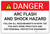 Danger: Arc Flash and Shock Hazard Follow All Requirements in NFPA 70E - Arc Flash Label