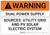 Warning: Dual Power Supply Sources - Arc Flash Label