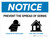 Notice: Prevent the Spread of Germs with Icons Landscape - Wall Sign