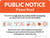 Public Notice: COVID-19 with Icons Orange Landscape - Wall Sign