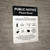 Public Notice: COVID-19 with Icons Portrait - Wall Sign