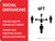 Social Distancing 6Ft with Icon Red Landscape - Wall Sign