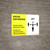 Social Distancing 6Ft with Icon Yellow Landscape - Wall Sign