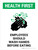 Health First Employees Should Wash Hands Before Eating with Icon Portrait - Wall Sign