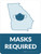 Masks Required - Georgia State Outline Portrait - Wall Sign
