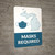 Masks Required - Michigan State Outline Portrait - Wall Sign