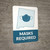 Masks Required - New Mexico State Outline Portrait - Wall Sign