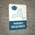Masks Required - New York State Outline Portrait - Wall Sign