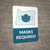 Masks Required - Oregon State Outline Portrait - Wall Sign