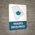 Masks Required - Rhode Island State Outline Portrait - Wall Sign