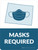 Masks Required - Wyoming State Outline Portrait - Wall Sign